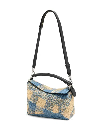 Loewe X Paula's Ibiza Small Puzzle Edge Tote Bag In Blue