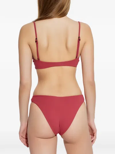 Bondeye Wrap Bikini Top In Red