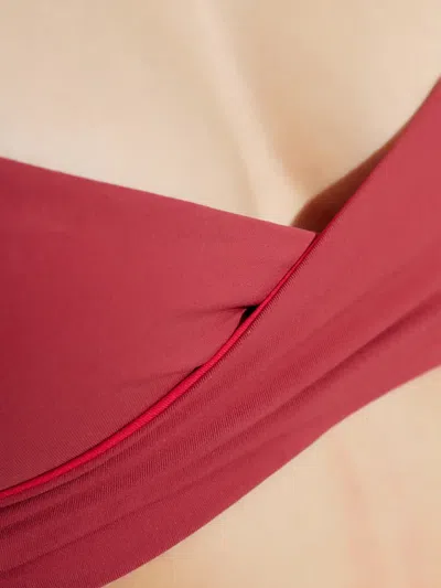 Bondeye Wrap Bikini Top In Red