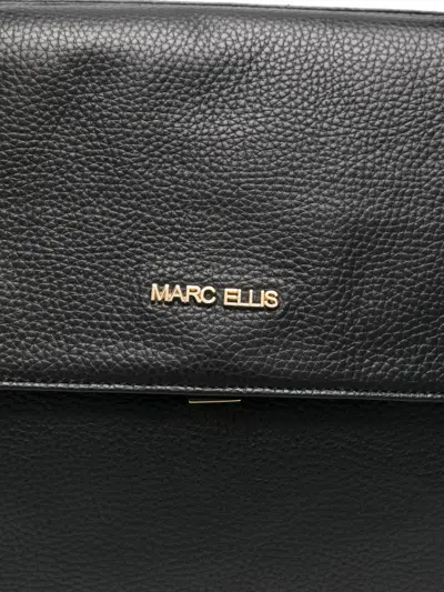 Marc Ellis Medium Jenda Logo-plaque Tote Bag In Black