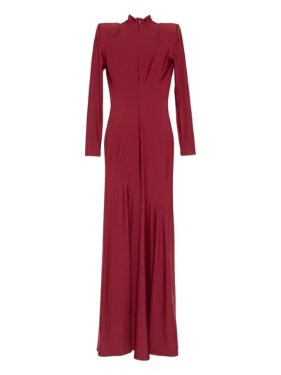 V:pm Atelier Irma Long-sleeve Maxi Dress In Red