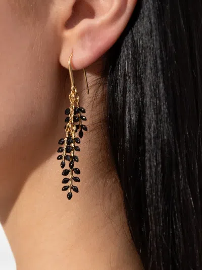 Isabel Marant Leaf Drop Earrings In Gold