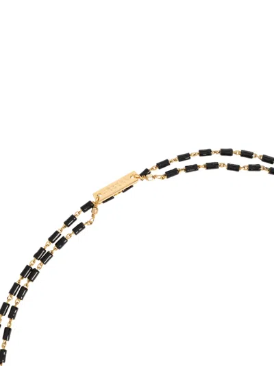 Isabel Marant Leaf Beaded Necklace In Multi