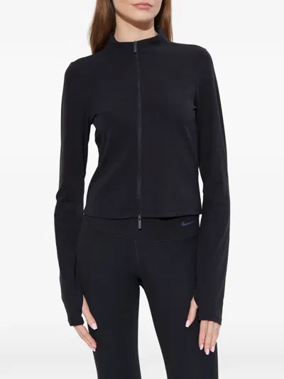 Nike Zip-up Long-sleeved Sweatshirt In Black