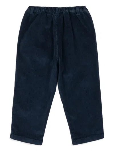Konges Sløjd Remy Pleated Corduroy Trousers In Blue