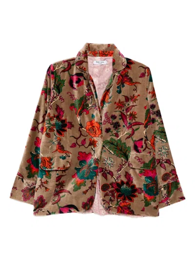 Blaklace Floral Pocket Jacket In Brown