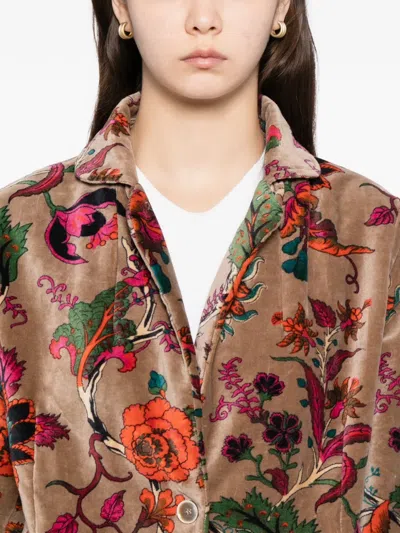 Blaklace Floral Pocket Jacket In Brown