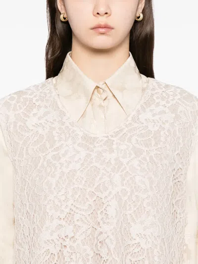 Blaklace Lace V-neck Top In Pink