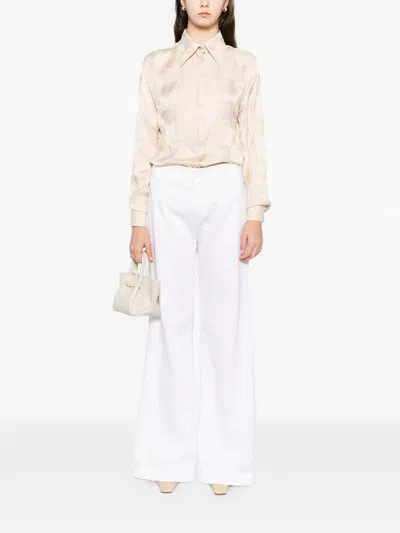 Blaklace Flared Trousers In White