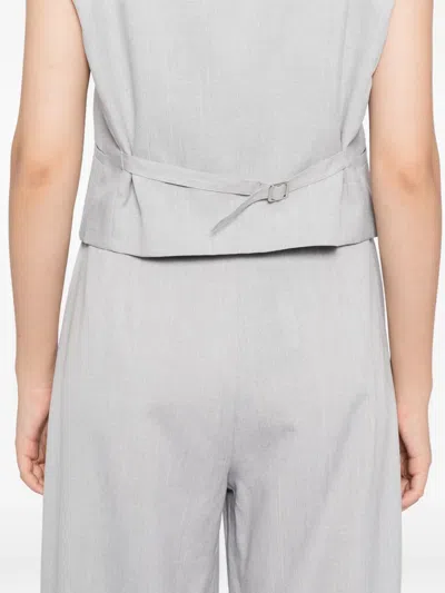 Blaklace V-neck Vest In White