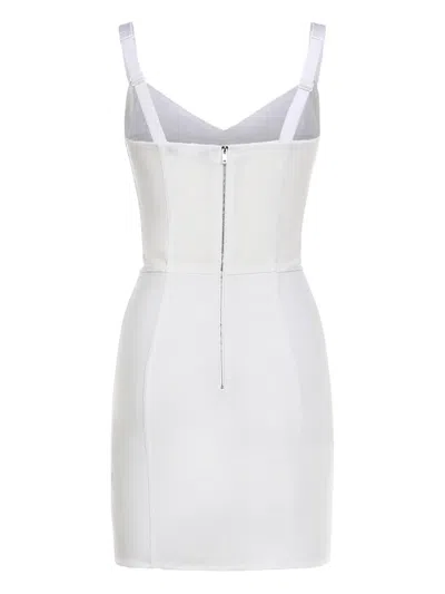 Dolce & Gabbana Panelled Mini Dress In White