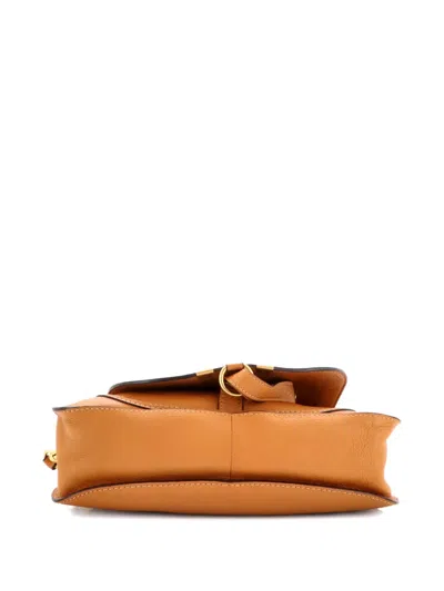Pre-owned Chloé Marcie Leather Small Satchel In Brown