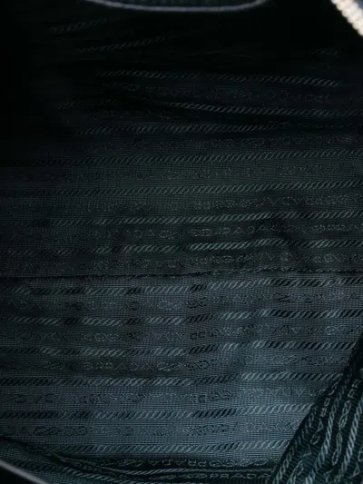 Pre-owned Prada 2000-2025 Tessuto Gaufre Satchel In Black