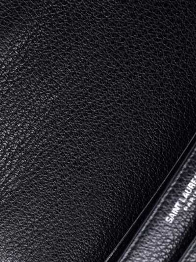 Pre-owned Saint Laurent Sunset Satchel Leather Medium Crossbody Bag In Black