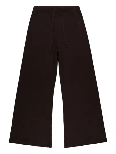 Éterne Drawstring Wide-leg Track Pants In Brown
