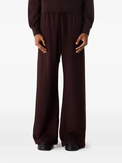Éterne Drawstring Wide-leg Track Pants In Brown
