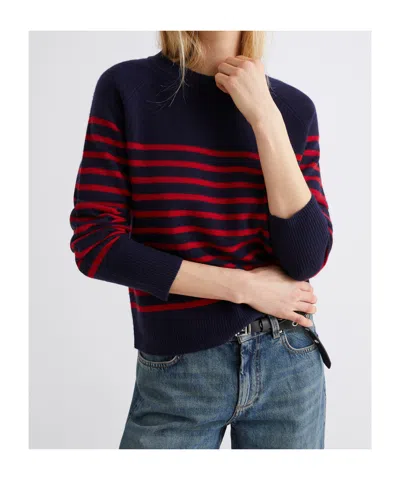 Marella Red And Blue Woman Knit In Blue