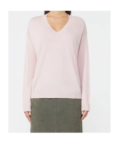 Weekend Max Mara Wool And Cashmere V-neck Pullover In Pink