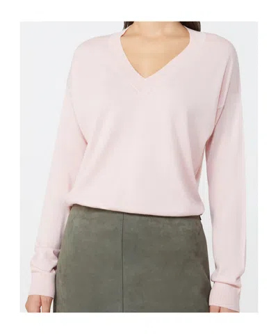 Weekend Max Mara Wool And Cashmere V-neck Pullover In Pink