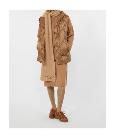 Weekend Max Mara Hooded Vest In Brown