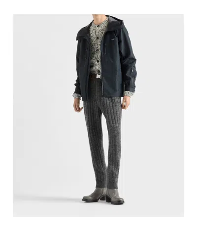 Prada Men's Technical Fabric Jacket In Black