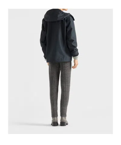 Prada Men's Technical Fabric Jacket In Black