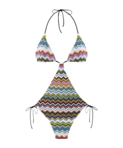 Missoni Zigzag Pattern Bikini In Multi