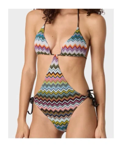 Missoni Zigzag Pattern Bikini In Multi