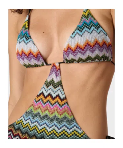 Missoni Zigzag Pattern Bikini In Multi