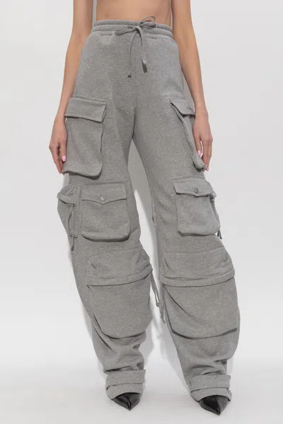 Attico The  Cargo Drawstring Pants In Gray