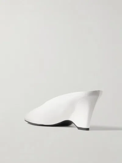 Khaite 75mm Open-toe Wedge Sandal In White