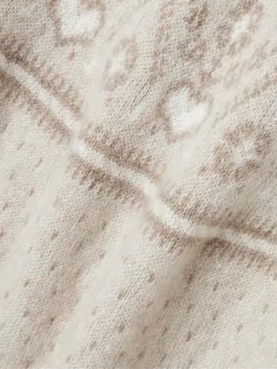 Khaite Guy Fair Isle Cashmere Sweater In Neutral