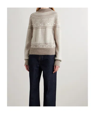 Khaite Guy Fair Isle Cashmere Sweater In Neutral