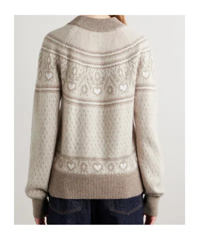 Khaite Guy Fair Isle Cashmere Sweater In Neutral