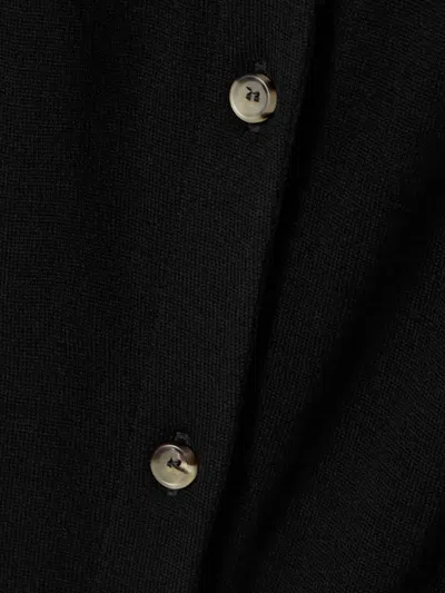 Khaite Long-sleeved Cardigan In Black