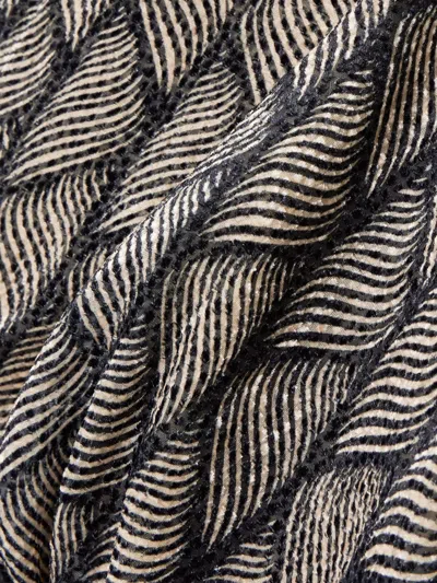 Dries Van Noten Gathered Printed Devoré-velvet Gown In Gray