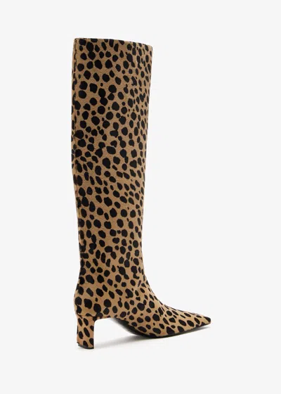 Khaite 55mm Ona Animal-print Boots In Animal Print