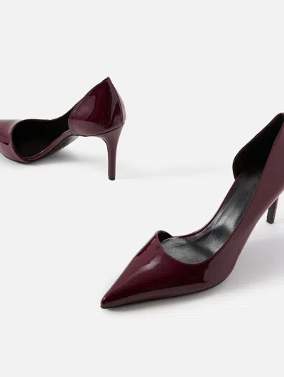 Khaite Jett Dorsay Pointed Toe Pumps In Burgundy