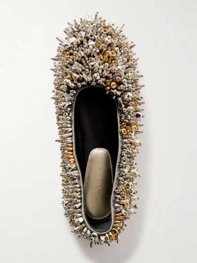 Dries Van Noten Square Toe Ballet Flats In Multi