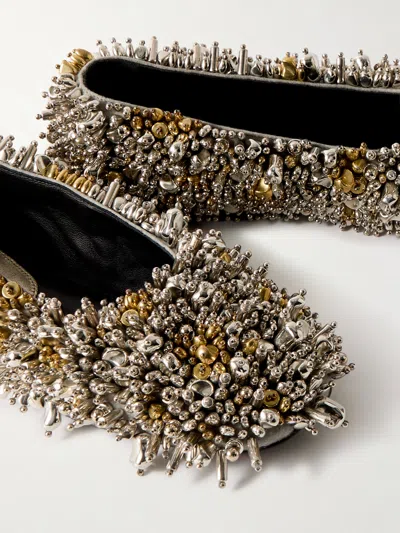 Dries Van Noten Square Toe Ballet Flats In Multi