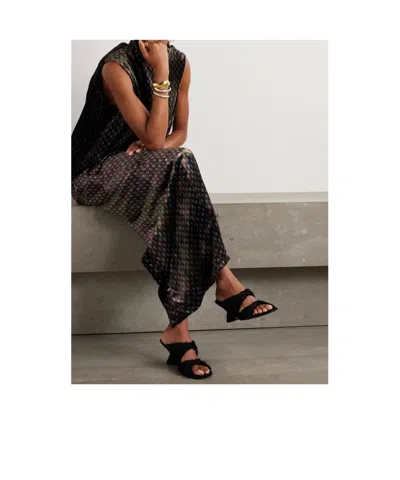 Dries Van Noten 75mm Pony-hair Sculpted-heel Sandals In Black