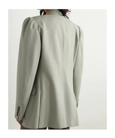 Dries Van Noten Double-breasted Wool And Mohair-blend Twill Blazer In Green