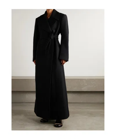 Dries Van Noten Long-sleeved Coat In Black