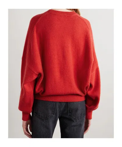 Khaite Long-sleeved Knitted Shirt In Red