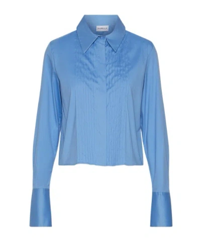 Marella Stretch Poplin Shirt In Blue