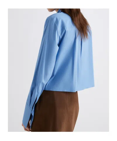 Marella Stretch Poplin Shirt In Blue