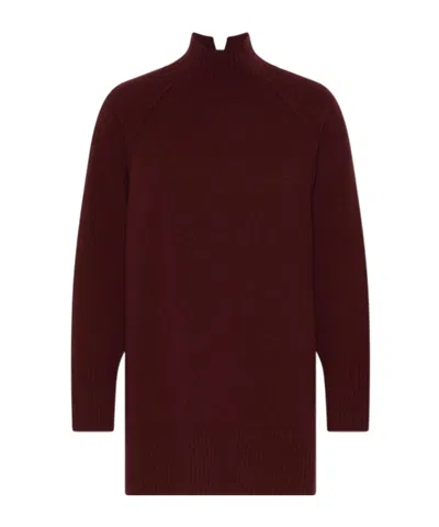 Marella High-neck Sweater - Bordeaux In Burgundy