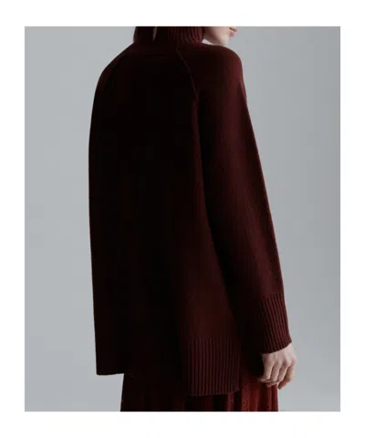 Marella High-neck Sweater - Bordeaux In Burgundy