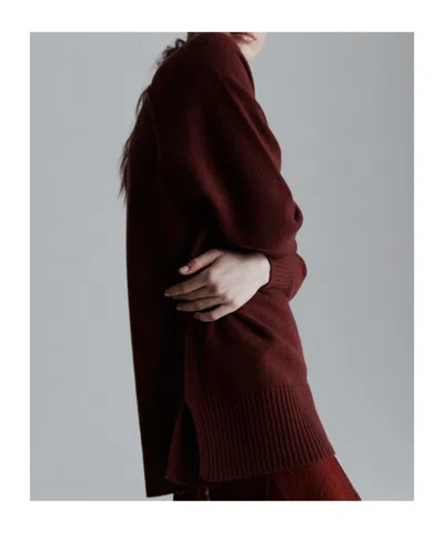 Marella High-neck Sweater - Bordeaux In Burgundy