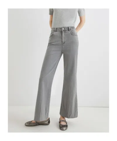 Marella Wide-leg Cropped Jeans - Jeans Grey In Gray